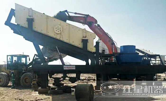 紅星移動(dòng)式制砂機(jī)現(xiàn)場