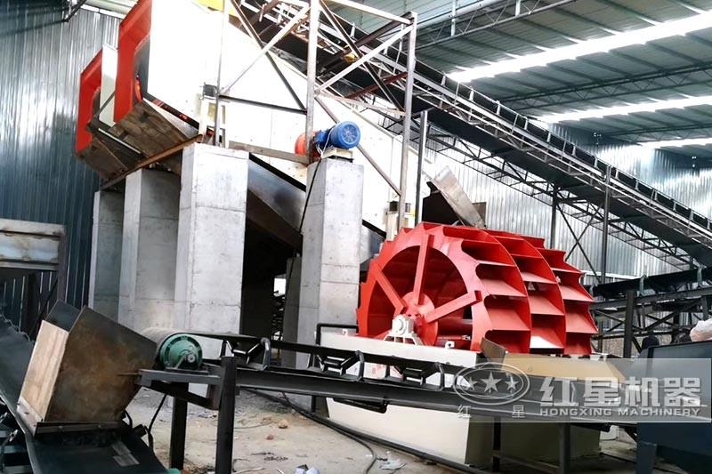 紅星洗砂機現(xiàn)場展示