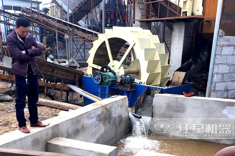 環(huán)保型水洗砂現場