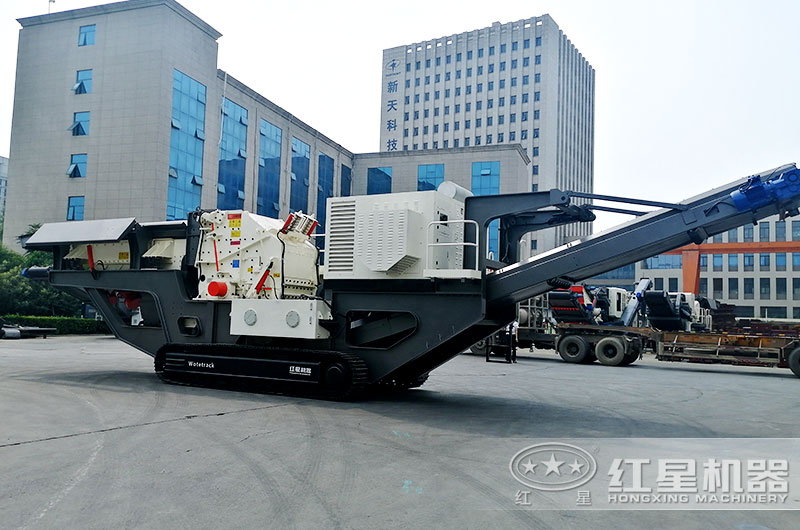 反擊破履帶式碎石機(jī)，成品呈立方體粒型好