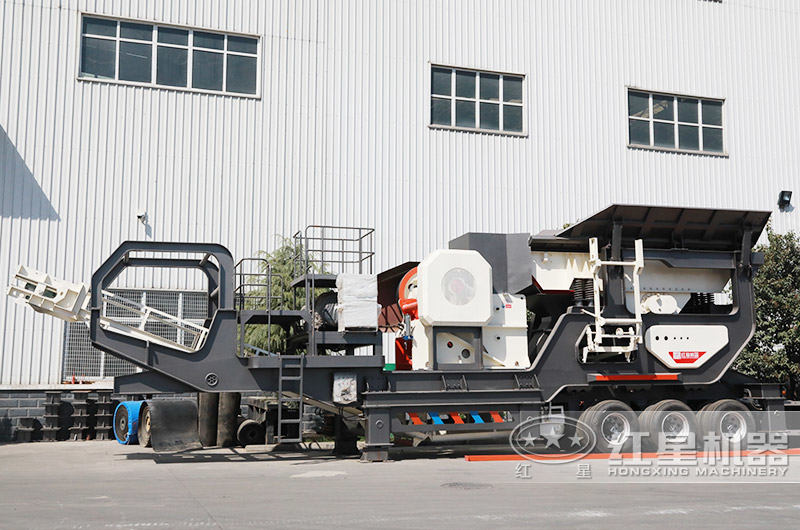鄂破移動(dòng)式破碎站，粗碎進(jìn)料口大