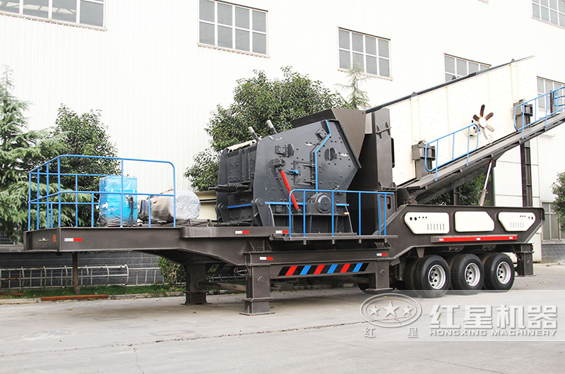 反擊破移動(dòng)式破碎站，中碎物料具有整形作用