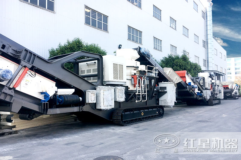 圓錐破履帶式制砂機(jī)，適用于高硬度物料